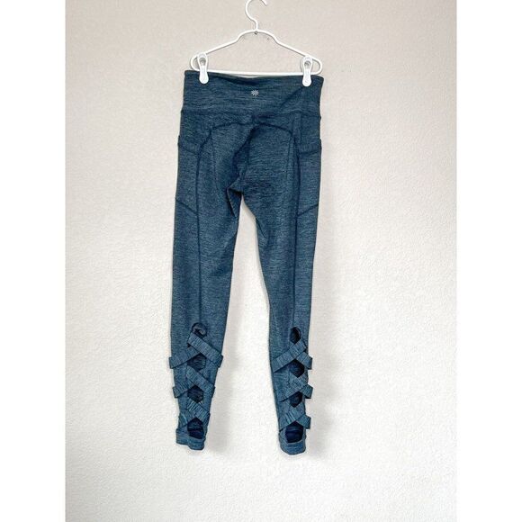 Athleta High Rise Chaturanga Criss Cross Gray Leggings Size Small - Picture 3 of 6